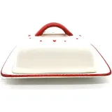 Ceramic Butter Dish Alsace stork design