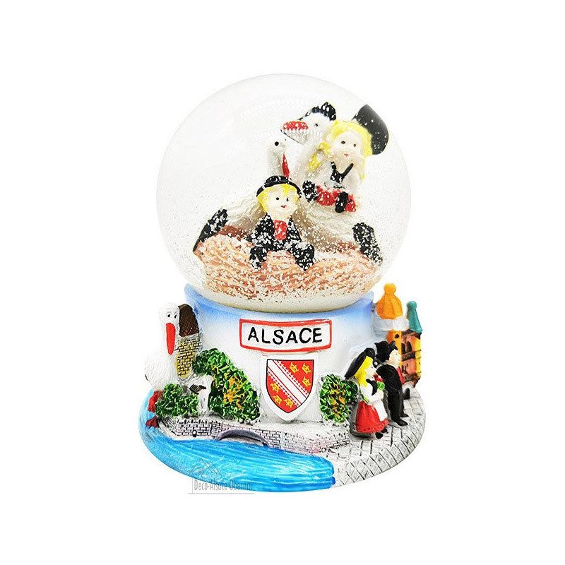 Schneeball-Glasdekoration Stork Alsace