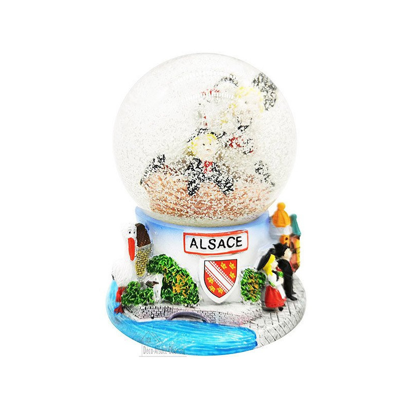 Schneeball-Glasdekoration Stork Alsace