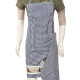 Adjustable Kitchen Apron Blue Square Vichy Hansi Decor with Tea Towel