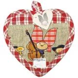 Küche Topflappen Herz Vichy rot Dekor Lovely Elsass