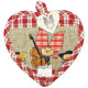 Red Vichy heart kitchen pot decor Lovely Alsace