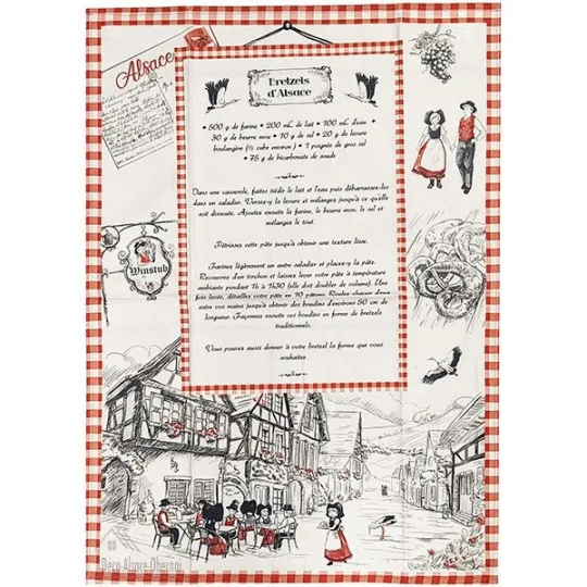 Torchon de Cuisine Recette du Bretzel d'Alsace