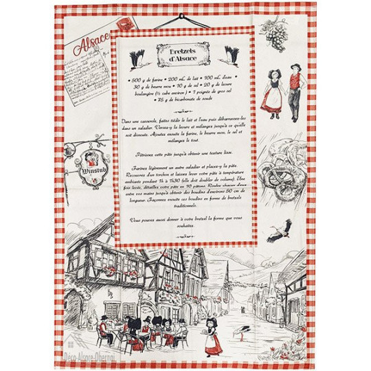 Kitchen Towel Recipe of Bretzel d'Alsace