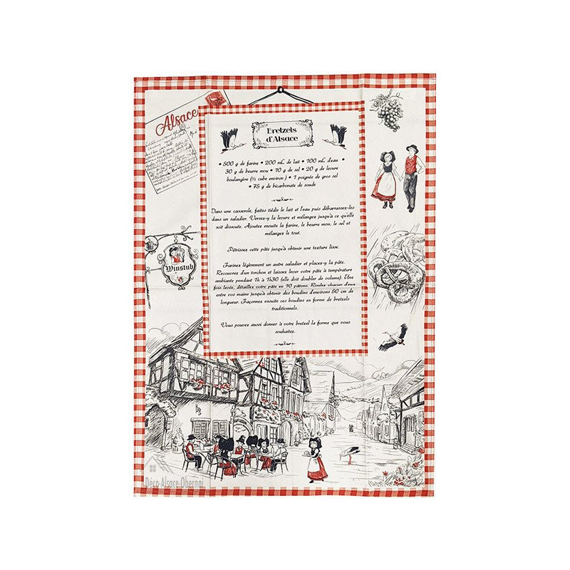 Kitchen Towel Recipe of Bretzel d'Alsace
