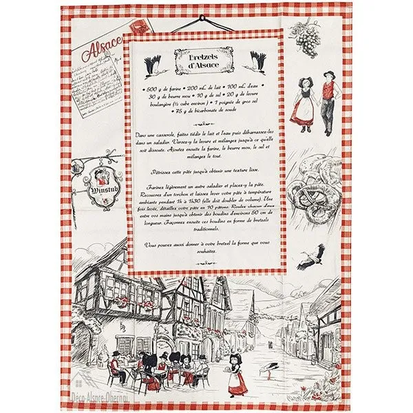 Küchentuch Rezept der elsässischen Brezel