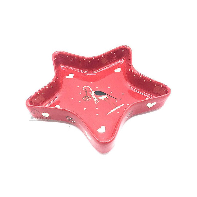 Moule forme Étoile de Soufflenheim Rouge décor Cigogne d'Alsace
