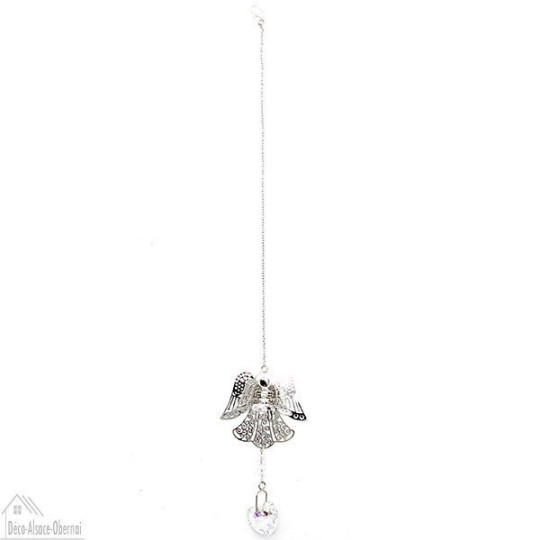 Décoration de Fenêtre Ange avec Coeur de Cristal