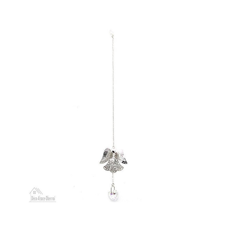 Décoration de Fenêtre Ange avec Coeur de Cristal