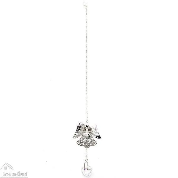 Angel Window Decoration with Crystal Heart