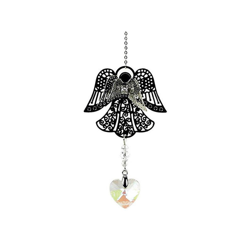 Décoration de Fenêtre Ange avec Coeur de Cristal