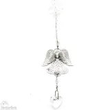 Angel Window Decoration with Pearls and Crystal Heart