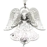 Angel Window Decoration with Pearls and Crystal Heart