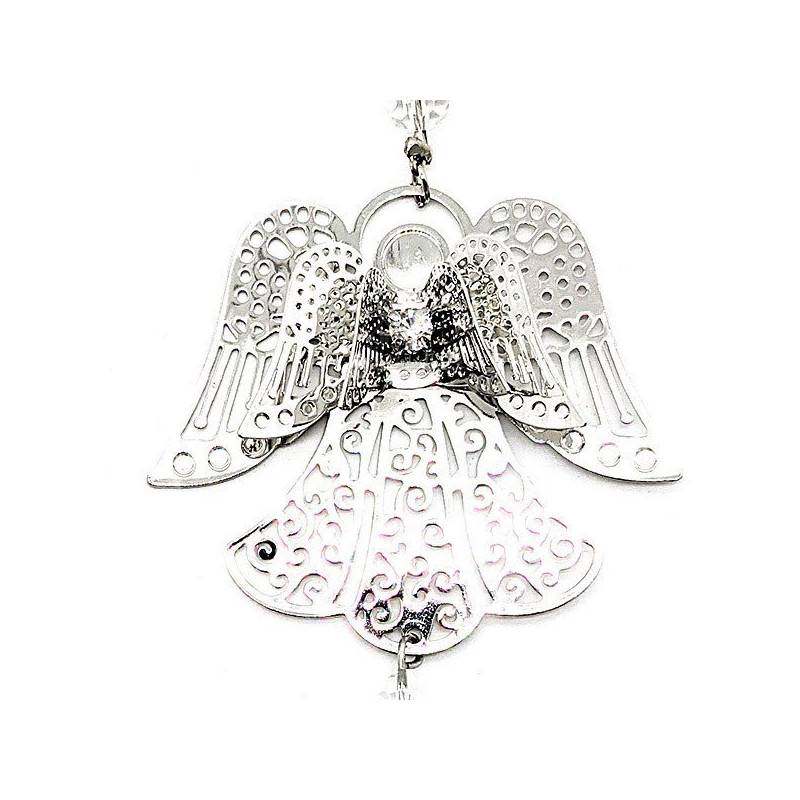 Décoration de Fenêtre Ange avec Perles et Coeur de Cristal