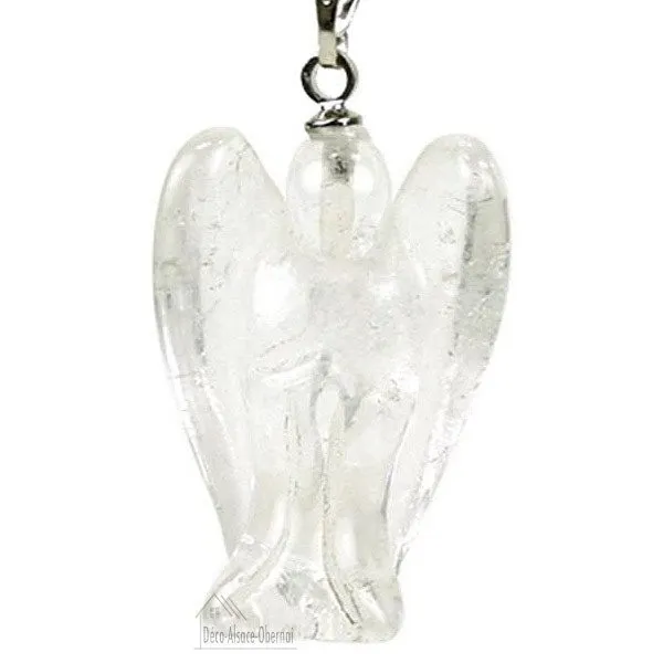 Rock Crystal Angel Pendant