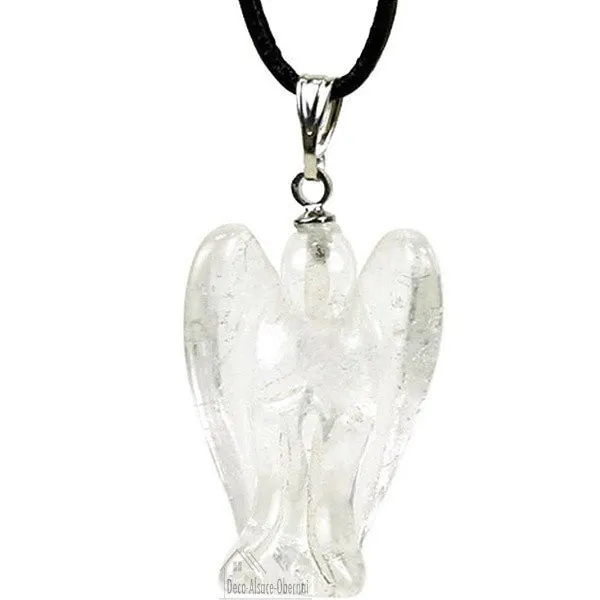 Rock Crystal Angel Pendant