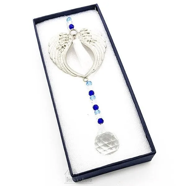 Décoration Ailes d'Ange avec sphère en Cristal