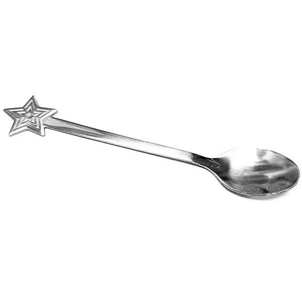 Set of 4 Steel Teaspoons with Alsatian Decorations