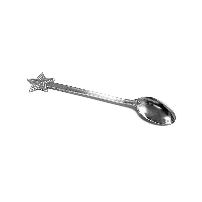 Set of 4 Steel Teaspoons with Alsatian Decorations