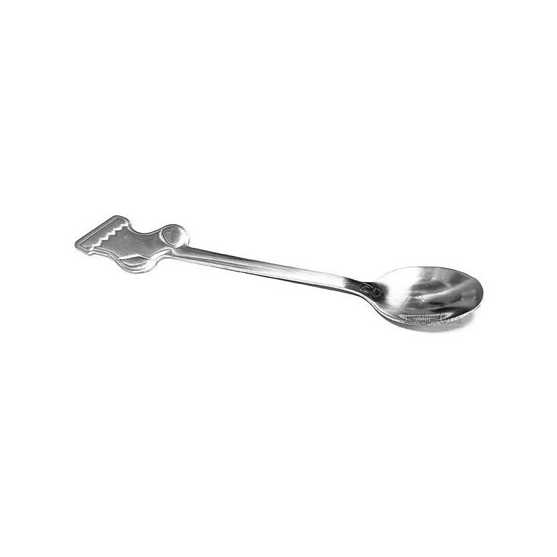 Set of 4 Steel Teaspoons with Alsatian Decorations