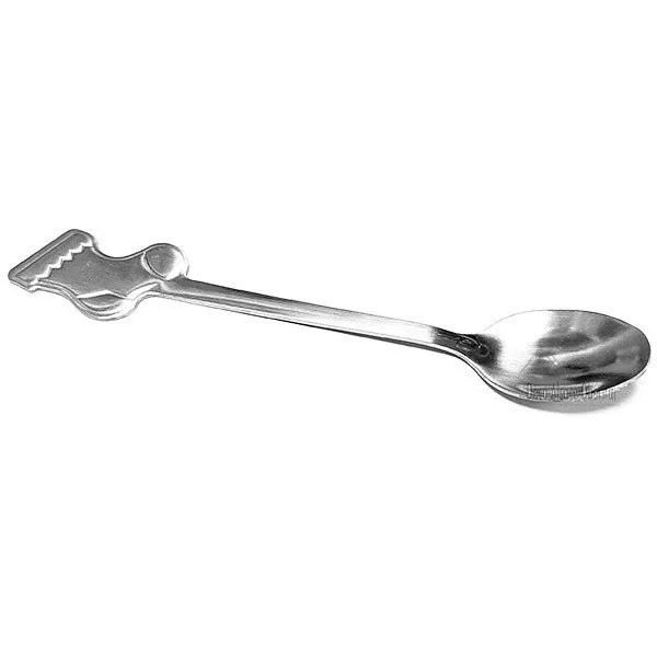 Set of 4 Steel Teaspoons with Alsatian Decorations