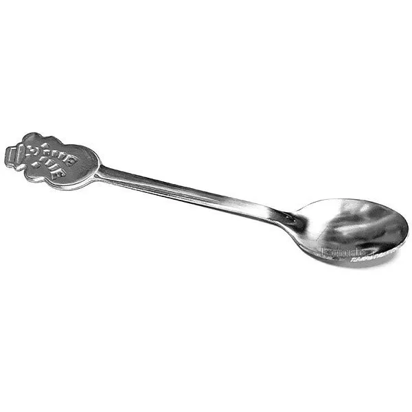 Set of 4 Steel Teaspoons with Alsatian Decorations