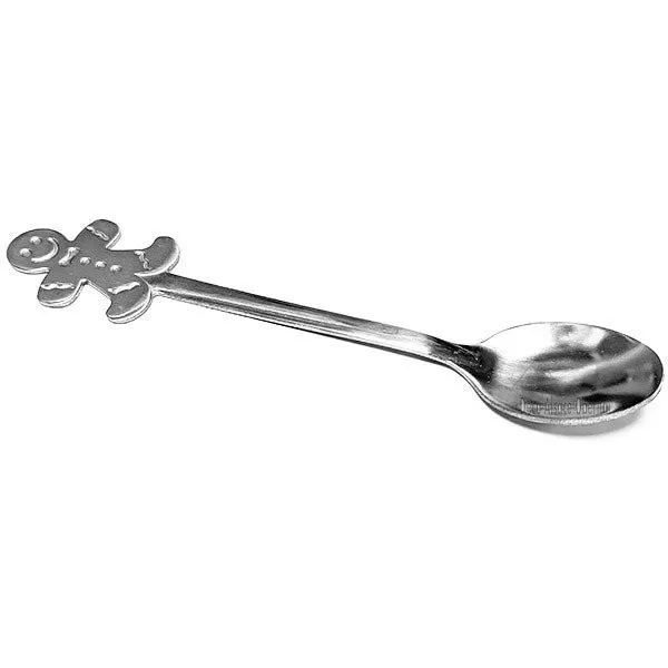 Set of 4 Steel Teaspoons with Alsatian Decorations