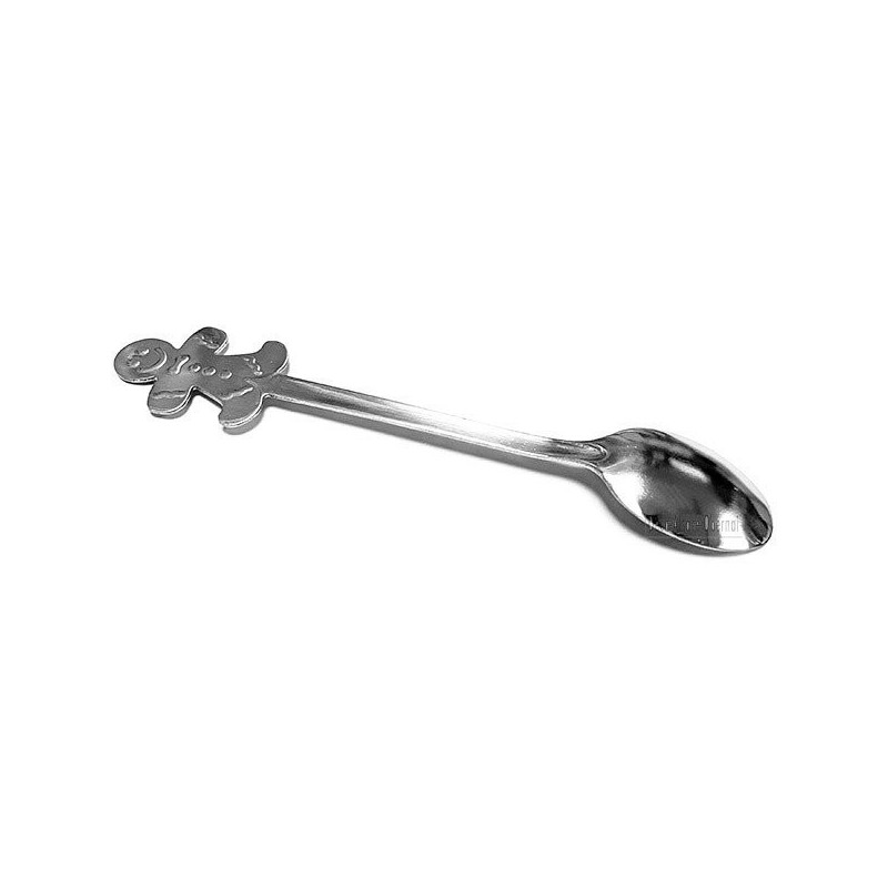 Set of 4 Steel Teaspoons with Alsatian Decorations