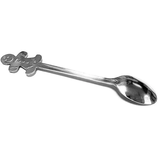 Set of 4 Steel Teaspoons with Alsatian Decorations
