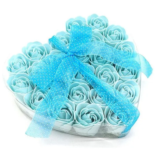 Box of 24 Soap Roses with Bow