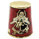 Red Collection thimble in gold plated metal with Stork and Alsatian crest