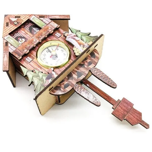 Cuckoo in Wood with Watch and Pendulum Movement