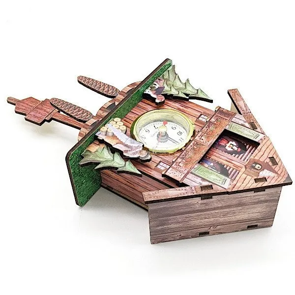 Coucou en Bois avec Montre et mouvement de Pendule