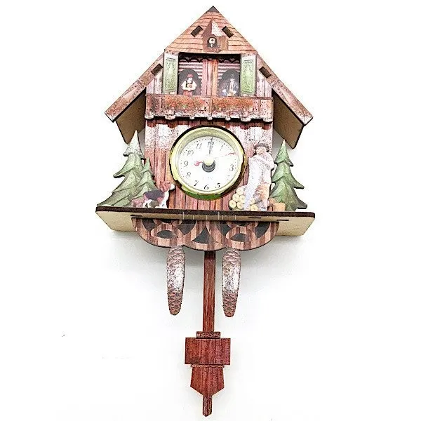 Kuckuck aus Holz mit Uhr Und Uhrwerk