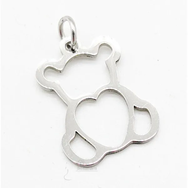 Pendentif petit Ourson en Acier inoxydable