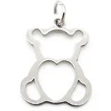 Small Stainless Steel Bear Pendant