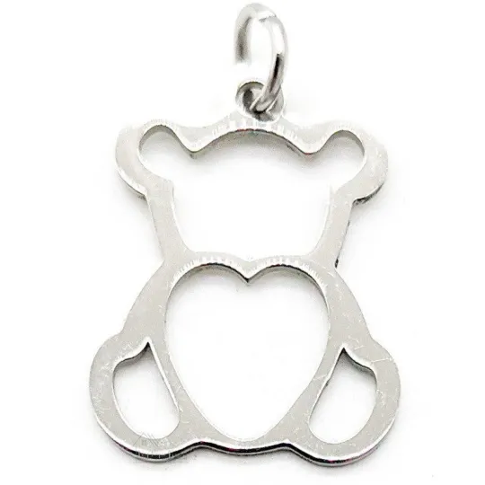 Pendentif petit Ourson en Acier inoxydable