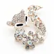 Broche dorée Fantaisie forme de Renard sertie de Strass