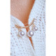 Ausgefallene goldene Brosche Pullover und Weste Pin Mit Perlen
