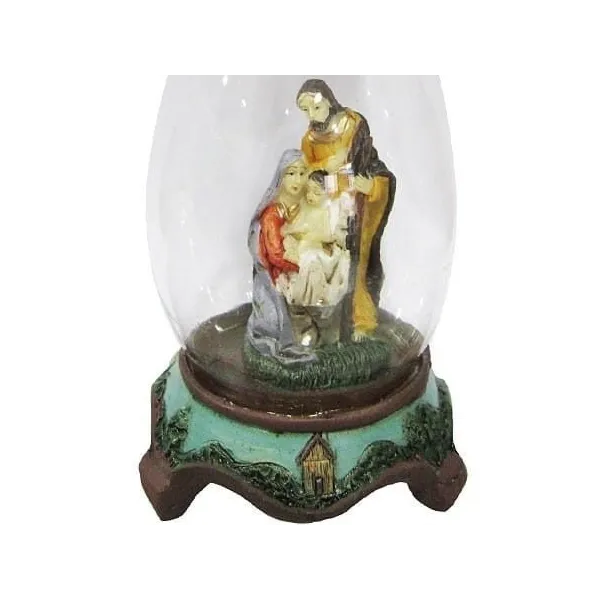 Crèche sous Goutte en Verre avec socle de Résine