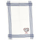 Stork Heart blue embroidered Honeycomb Kitchen Towel