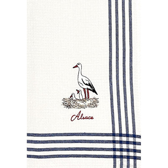 Embroidered Honeycomb Kitchen Dishcloth Nest Storks