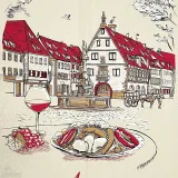Kitchen Towel Market Square in Obernai