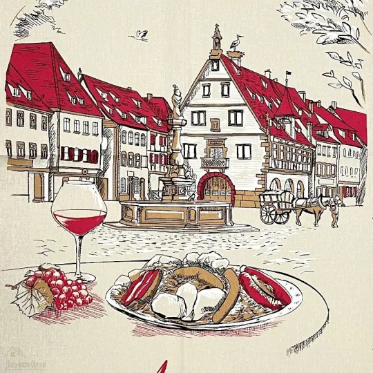 Keukendoek Marktplein van Obernai