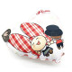 Cushion Heart 28 cm Lovely Elsa padded Gingham red