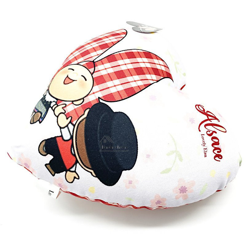 Cushion Heart 28 cm Lovely Elsa padded Gingham red