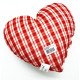 Cushion Heart 28 cm Lovely Elsa padded Gingham red