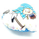 Coussin Coeur 28 cm Lovely Elsa rembourré Vichy bleu
