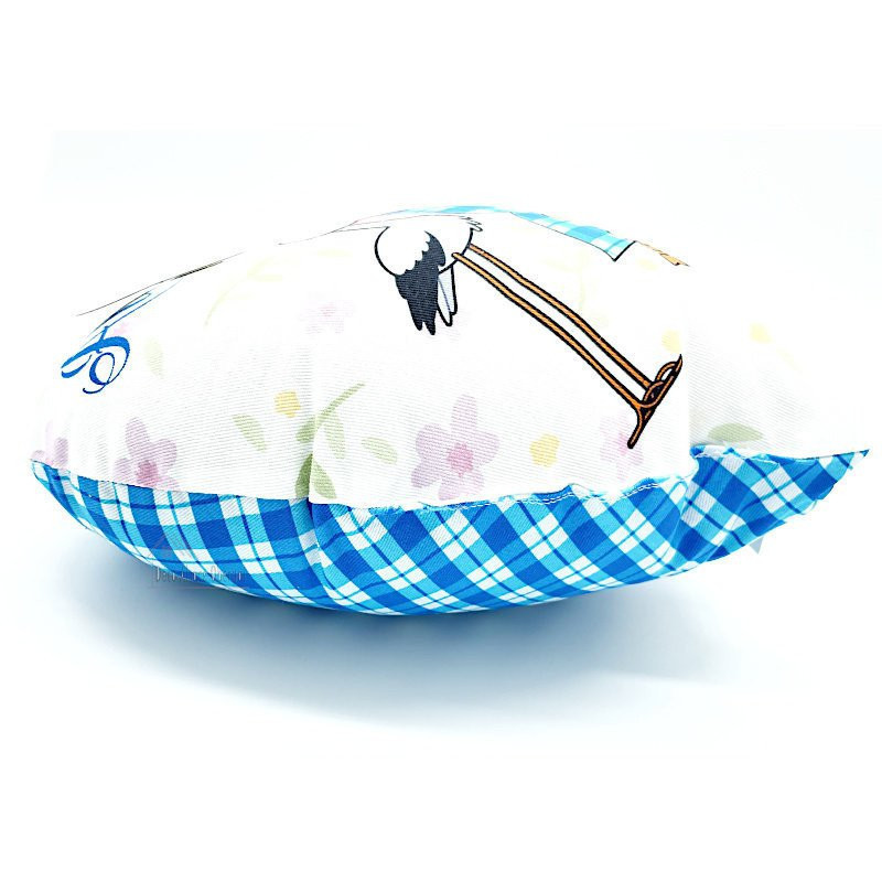 Coussin Coeur 28 cm Lovely Elsa rembourré Vichy bleu