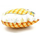 Coussin Coeur 28 cm Lovely Elsa rembourré Vichy orange